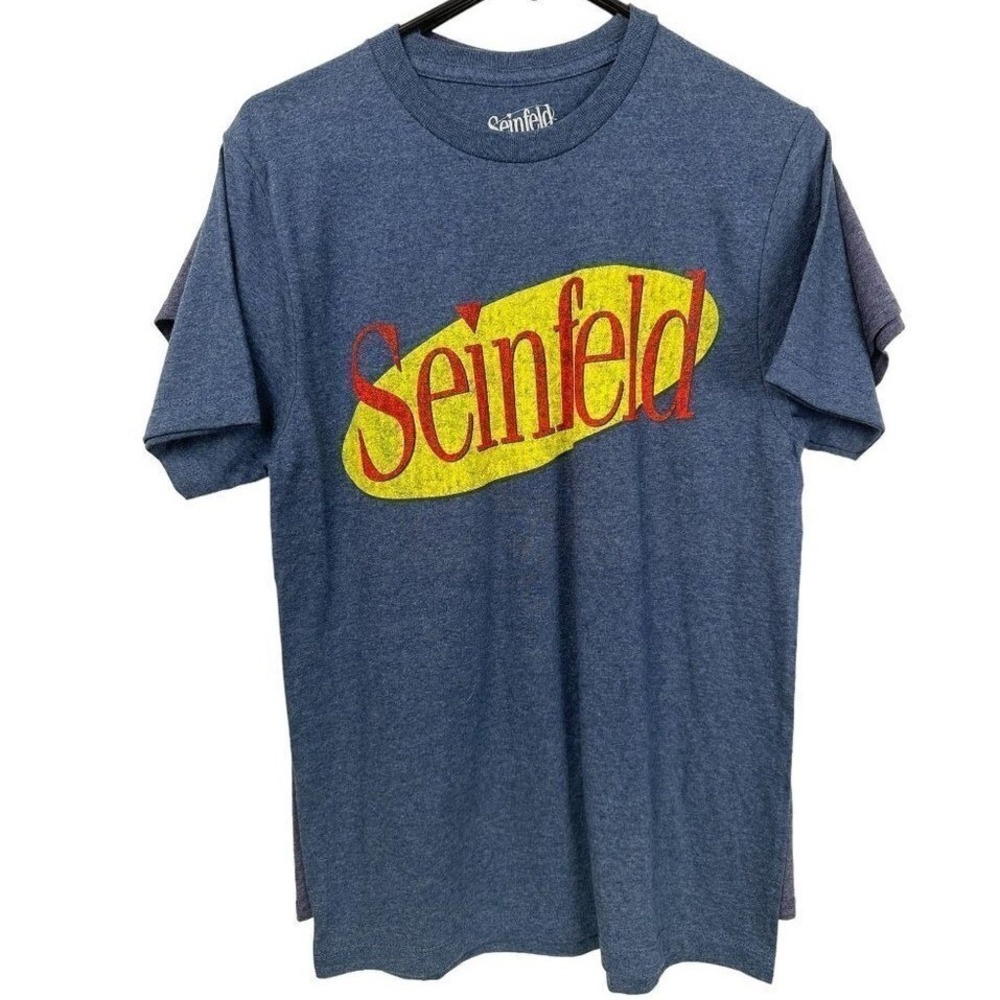 Seinfeld Graphic T-Shirt Mens Small Navy Heather Logo Short Sleeve TS785MSEI